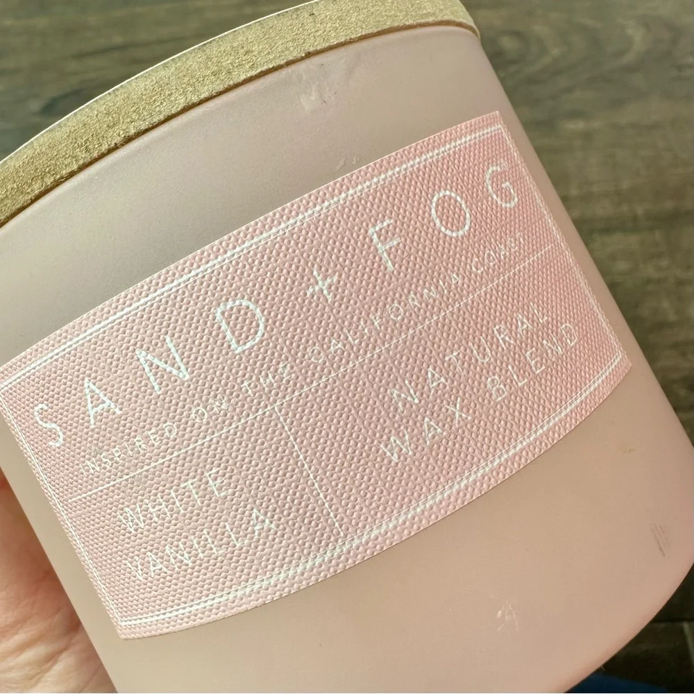 Sand + Fog White Vanilla Candle - Natural Wax Blend - 12 oz - 100% Cotton Wick - Picture 8 of 8